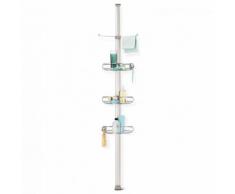 Etagère de douche d'angle à tension en métal chromé et L33xP23xH274cm 50x70cm - Accessoires salles de bain et WC