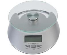 top hit 253910 balance de cuisine digitale avec fonction tare et horloge incorporée graduations de 1 g à 3 kg argenté - Ustensiles