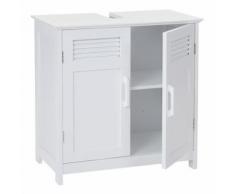 Meuble sous-vasque HWC-A85, 60x60x30cm ~ blanc - Meubles de salle de bain