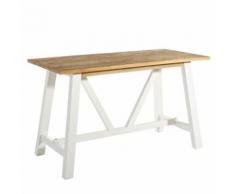 Table haute Bois/Crème - CLARA - L 150 x l 70 x H 90 - Tables salle à manger