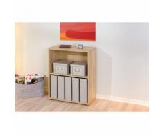 Petite étagère bibliothèque rayonnage meuble de salle de bain ou de bureau CHÊNE - Étagère