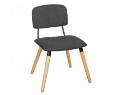 SoBuy® FST54-DG Chaise de Cuisine Salle à Manger avec Pieds en Bois Résistantes Dossier et Assise Rembourrés Très Confortable - Chaise