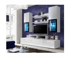 paris prix - meuble tv mural design 'mini' 200cm blancparis prix - meuble tv mural design 'mini' 200cm blanc - autres