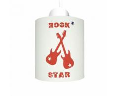 Suspension Guitares Rock Star Lilipouce Rouge 20 cm - Suspensions et plafonniers