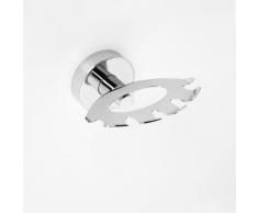 Porte brosse à dents OMEGA en chrome 10,5x5,5x8,5cm - Accessoires salles de bain et WC