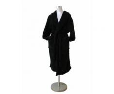 Peignoir de bain MICROFIBRE noir, taille XL - Linge de bain
