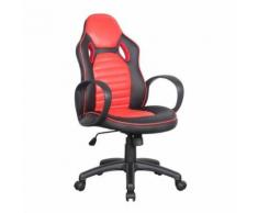 Chaise de bureau Racing pivotante noire/rouge - Sièges et fauteuils de bureau