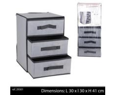 commode etagere armoire 3 tiroirs tissu penderie salle de bain coffre - Accessoires salles de bain et WC