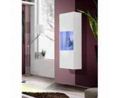 Paris prix - vitrine led murale design 'fly iii' 126cm blanc - Vaisseliers