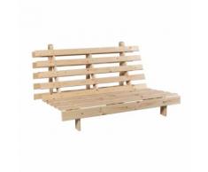 Structure futon en bois naturel 140x200 - Futons
