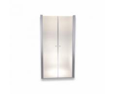 Porte de douche 195 cm largeur réglable 132-136 cm Dépoli-opaque - Installations salles de bain