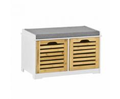 SoBuy® Banc de Rangement Meuble d'Entrée Banquette à Chaussure FSR23-K-WN FR - Bancs