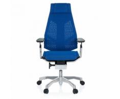 Chaise de bureau / chaise pivotante GENIDIA PRO tissu maille bleu - Sièges et fauteuils de bureau