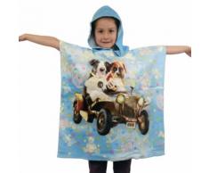 Cape de bain 100% coton éponge Chiens bleu - Linge de bain