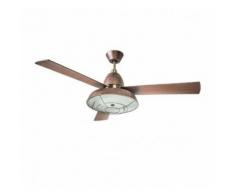 Leds C4 - Ventilateur de plafond lumineux Vintage - Marron - Ventilation et climatisation mural