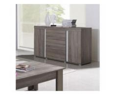 Buffet, bahut, enfilade AVIGNON coloris sonoma. Meuble design pour salon, salle à manger. - Buffets