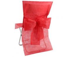 SANTEX Housse de Chaise avec Noeud Rouge - Rideaux et stores