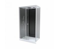 AURLANE Cabine de douche hydromassante Colors Black Rectangle 80x110cm - Meubles de salle de bain