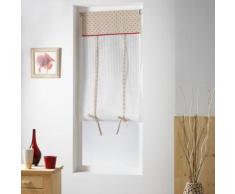 Store bateau 60x150 voile rayures PAULINE ROUGE - Rideaux et stores