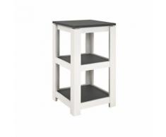 Sellette avec 3 plateaux en bois décors granit H74cm GRAMADO - Tables d'appoint