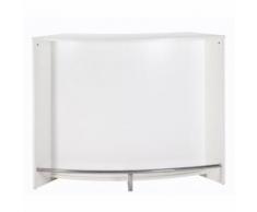 Comptoir d'Acceuil Meuble Bar 2 Portes Blanc Blanc - Tables bar