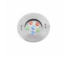 Encastré de Sol Nickel Mat Led 6 X 2W MultiColor-Edel - FARO - 70456 - Eclairage extérieur