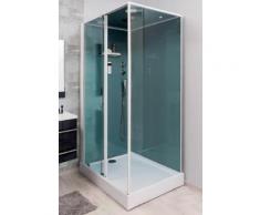 Aqua+ - cabine de douche rectangle transparent accès de face porte coulissante 90x120 - adely gauche - Installations salles de bain