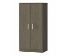 Armoire à chaussures en MDF finition chêne foncé - Dim : L.55 x H.108 x P.36cm -PEGANE- - Objet à poser