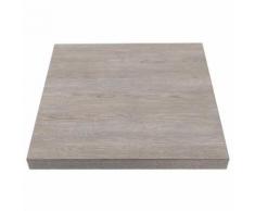 Plateau de table carré 600mm effet bois gris - Tables salle à manger