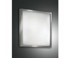 Fabas 2867 osaka plafond h 10 cm 2 lumiéres 42w nickel satiné fabas luce 2867-61-178 - Appliques et spots