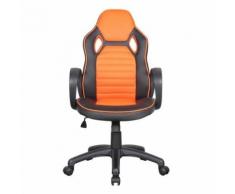 Chaise de bureau Racing pivotante noire/orange - Sièges et fauteuils de bureau