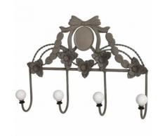porte manteau porte serviette de salle de bain mural fer antique - Patères