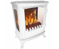 Chemin'arte - cheminée électrique 2000w avec flamme 3d blanc - 140 blanc - Chauffage et ventilation