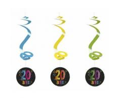 Lot de 40 suspensions spirale 20 ans - 60 cm - Objet à poser