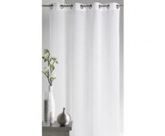 Voilage à oeillets uni 100% polyester 140x250cm ADONIS - Blanc - Rideaux et stores