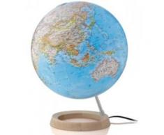 Lampe globe terrestre bleu Neon Classic sur socle - Objet à poser
