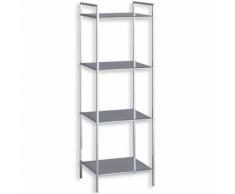 Étagères salle de bains MATIS chromé 4 tablettes - Étagère