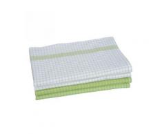 Lot de 4 torchons retro 50x70 cm vert - Autres