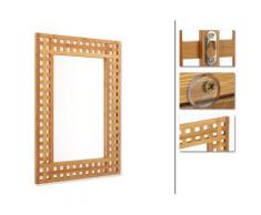 Miroir salle de bain en bambou, H70 x P2 x L50 cm -PEGANE- - Miroir