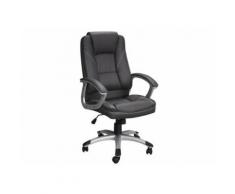 Chaise de bureau sur roulettes avec accoudoirs L69xP64xH116cm BORIS - Gris - Sièges et fauteuils de bureau