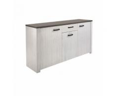 Enfilade avec 6 niches + 1 tiroir en bois L216xP42.30xH82.10 cm MARQUIS - 3 portes - Buffets