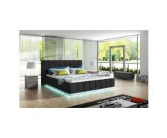 JUSTyou PRATO Lit rembourré 190x226x105 cm Noir - Canapés