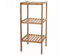 Étagère de salle de bains HWC-B18, Armoire, Bambou ~ 80x34x33cm - Meubles de salle de bain