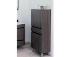 Aqua+ - colonne salle de bain gris foncé chamonix à poser haut. 130cm livré monté - sofia - Tuyaux, fixations et accessoires