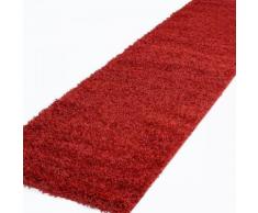 TRENDY Tapis de couloir Shaggy Rouge 80x300 cm - Tapis et paillasson