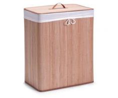 Zeller 13413 Panier à linge à compartiments bambou naturel, 52 x 32 x 63 cm - Accessoires Lave linge/Sèche Linge