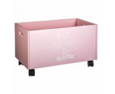 Coffre À Roulettes Pour Enfant Coloris Rose - Coffres