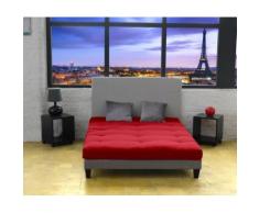 Matelas Futon Coton rouge 140x190 Doux Sommeil - Futons