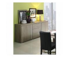 Buffet, bahut,enfilade AVIGNON coloris sonoma finition blanc - Buffets