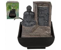 Mini-Fontaine d?intérieur grise Bouddha en Polyrésine 16 cm - Objet à poser
